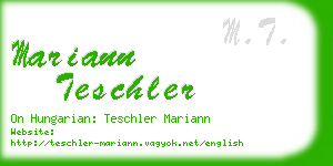 mariann teschler business card